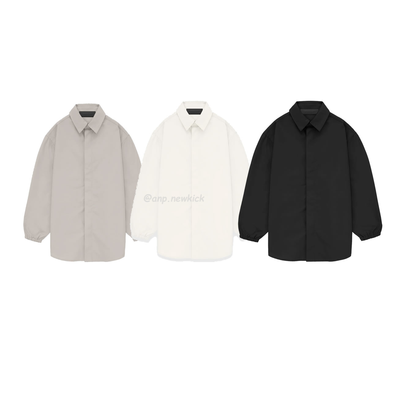 Fear Of God Essentials Fog 23fw Tie Cuffed Shirt Black Apricot Gray S Xl (1) - www.newkick.vip